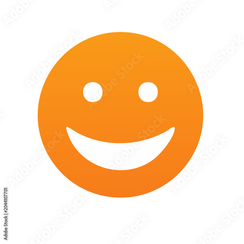 Orange Smiley Face Icon