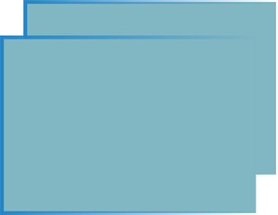 Two overlapping blue rectangular frames