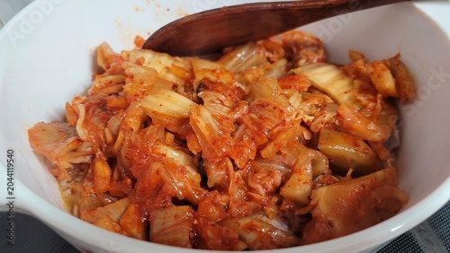Korean Food Dwaeji Gogi Kimchi Jjigae