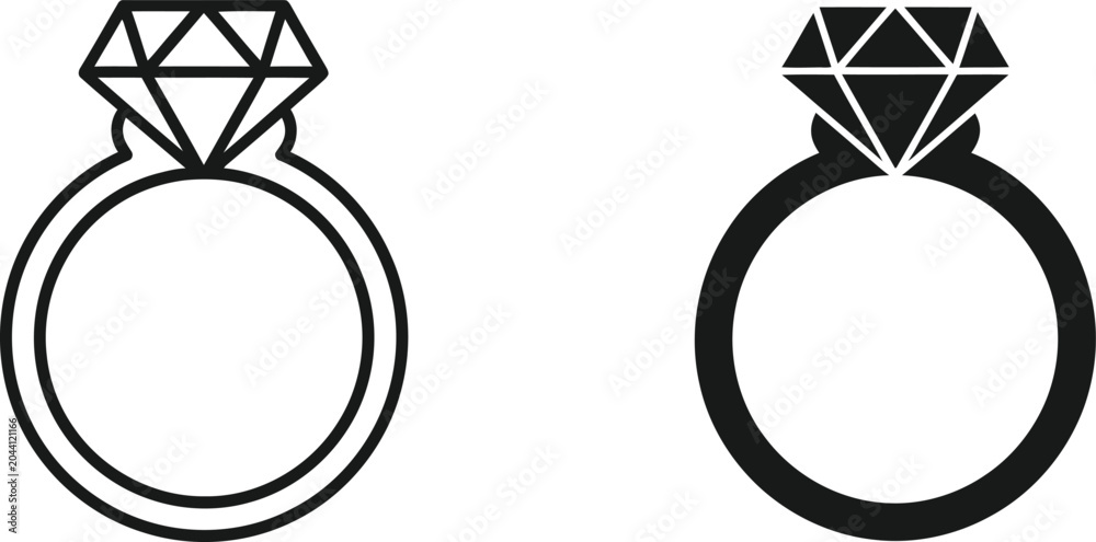 Fototapeta premium diamond ring vector