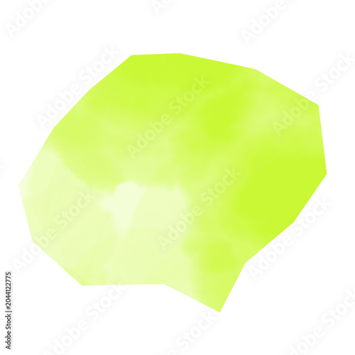 Watercolor Ribbon & Butterfly Shape Lime Green｜ライムグリーンの水彩リボン・蝶モチーフ素材