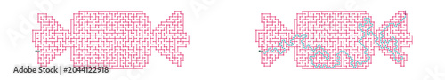 Decorative pink candy pattern design in playful style  