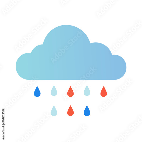 Cloud with Rain Drops Icon