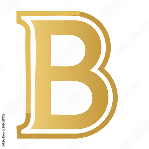 Golden Letter B