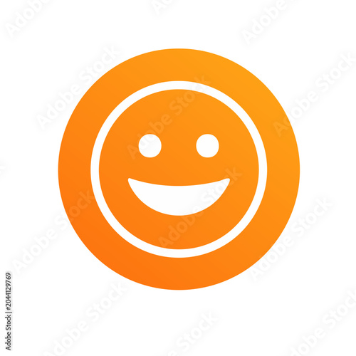 Orange Smiley Face Icon