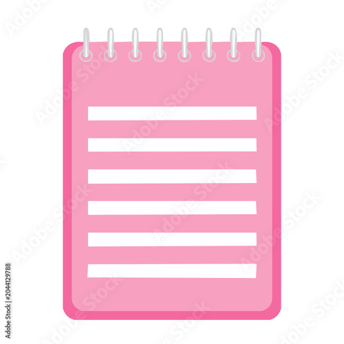 Pink Spiral Notebook with Lined Pages