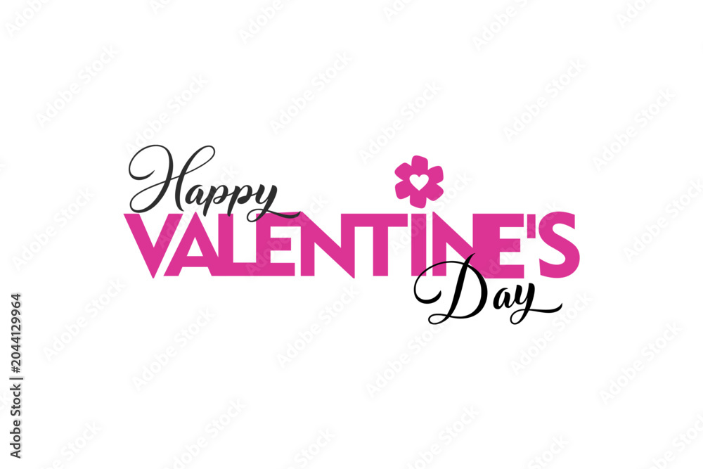 Fototapeta premium Happy Valentine's Day greeting card vector