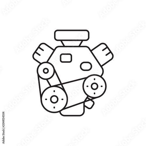 Billede på lærred Car Engine Icon
