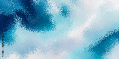 Schilderij op canvas Abstract icy blue and white texture with frosted glass effect, evoking a sense o