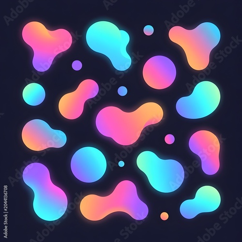 Colorful Fluid Gradient Elements