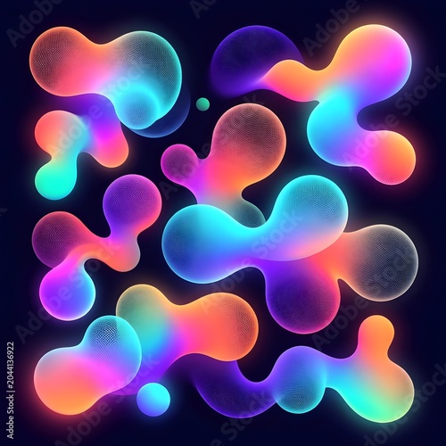 Abstract Gradient Blobs Pack