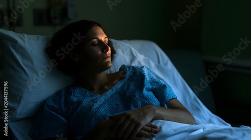 A peaceful portrait of a person resting quietly in a soft diffused light evoking a sense of deep relaxation and tranquility