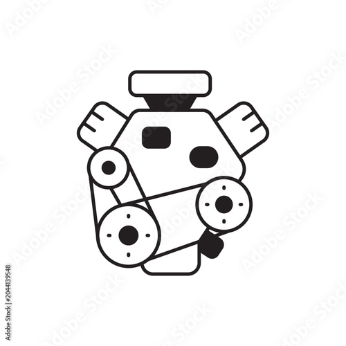 Εκτύπωση καμβά Car Engine Icon