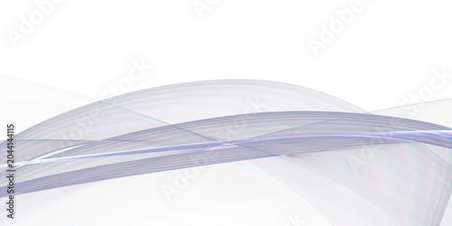 Abstract futuristic background featuring smooth flowing light waves in blue and white, ideal for technology, business, and design concepts.