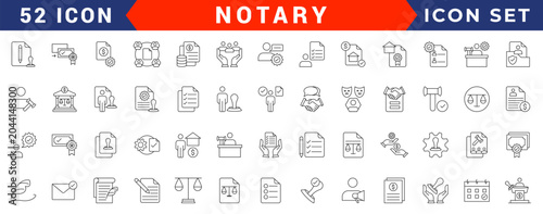 Photos Notary icon set