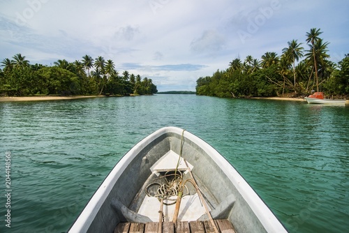 Channel between twin island off the coast of Kavieng, New Ireland, Papua New Guinea