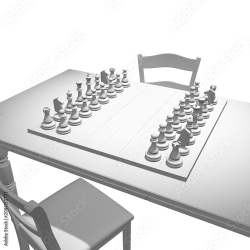 chess pieces on a table