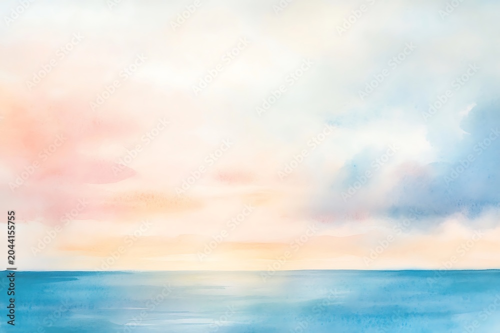 Fototapeta premium Serene sunset over calm ocean
