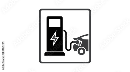 Electric Vehicle Charging Station Icon