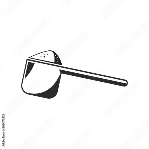 black measuring spoons icon  vector element design