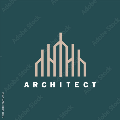 A letter architect logo icon vector element design template