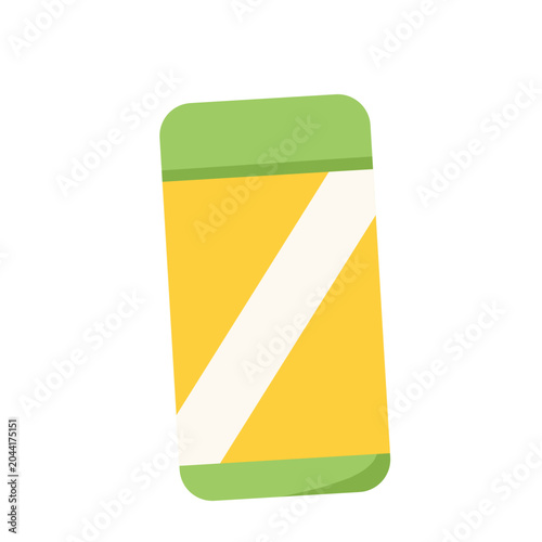 Cute Flat School Eraser Illustration for Back to School Education Concept