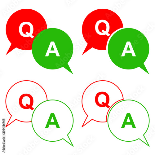 Set of overlapping speech bubbles with 