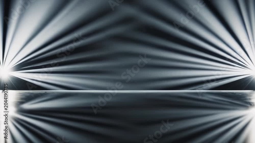 Radial White Stage Light Rays Seamless Loop