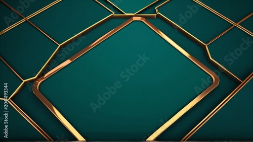 Abstract Emerald and Gold Background