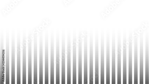 Bild auf Leinwand Vertical Stripe Halftone Vector Gradient Background Black on White Pattern