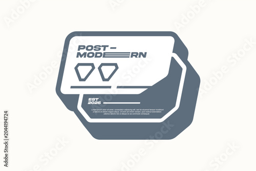 Post Modern Design Abstract Geometric Shapes Card.