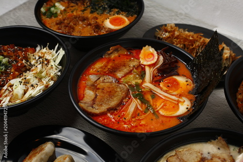 Photo of freshly cooked assorted Japanese food.