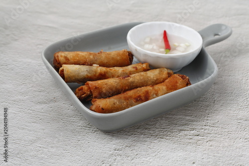 Filipino food called Lumpiang Shanghai