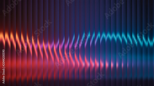 Tableau sur toile Abstract glowing vertical lines creating dynamic fiery glass pattern illustratio