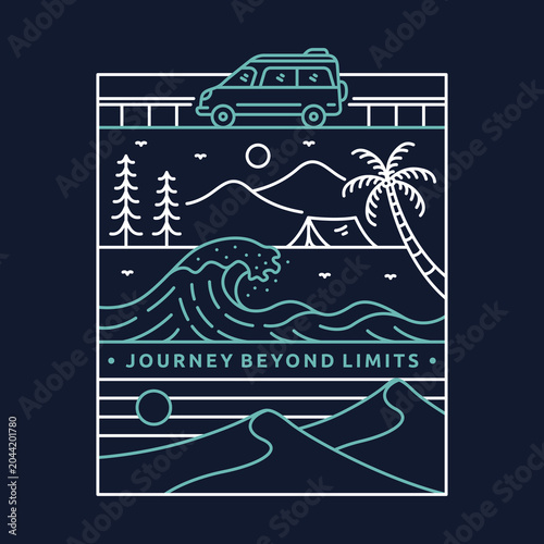 Journey Beyond Limits 3 Outdoor Apparel T-shirt Design
