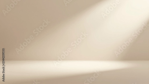 Obraz na płótnie Beige gradient backdrop with soft lighting studio wall texture