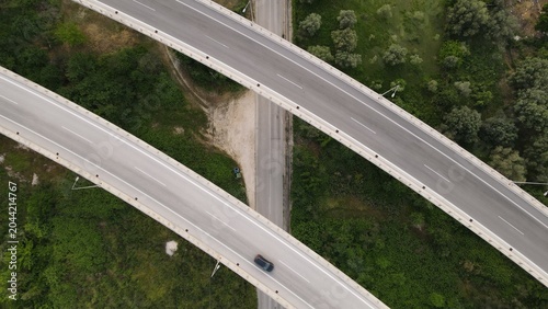 Drone Shot Of Egnatia Highway Bridge In Greece Epirus, Serving The Regions From Port Of Igoumenitsa City - Ioannina - Grevena – Kozani - Thessaloniki
