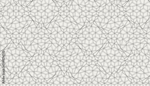 Bild auf Leinwand Hexagonal and pentagonal tessellation line pattern with geometric symmetry
