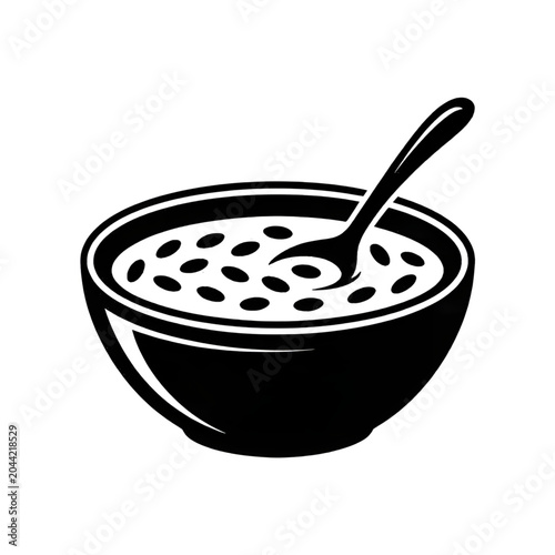 vector illustration of a bowl of soup