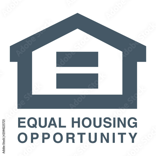 Equal Housing Opportunity Symbol | Fair Housing Icon Blue House Equal Sign Logo