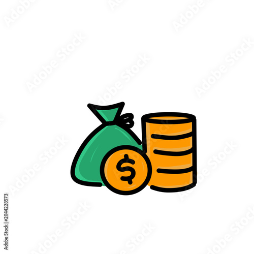 vector illustration of a dollar sign