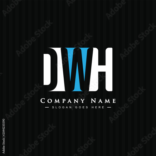 DWH Initial Letter Logo - Simple Monogram Logo