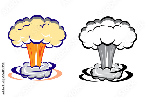 Tableau sur toile Nuclear bomb icon vector illustration
