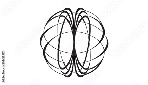 Abstract Sphere Network Globe Wireframe