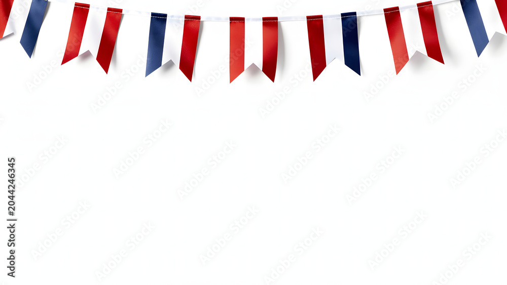Obraz premium Colorful paper bunting flags decoration.