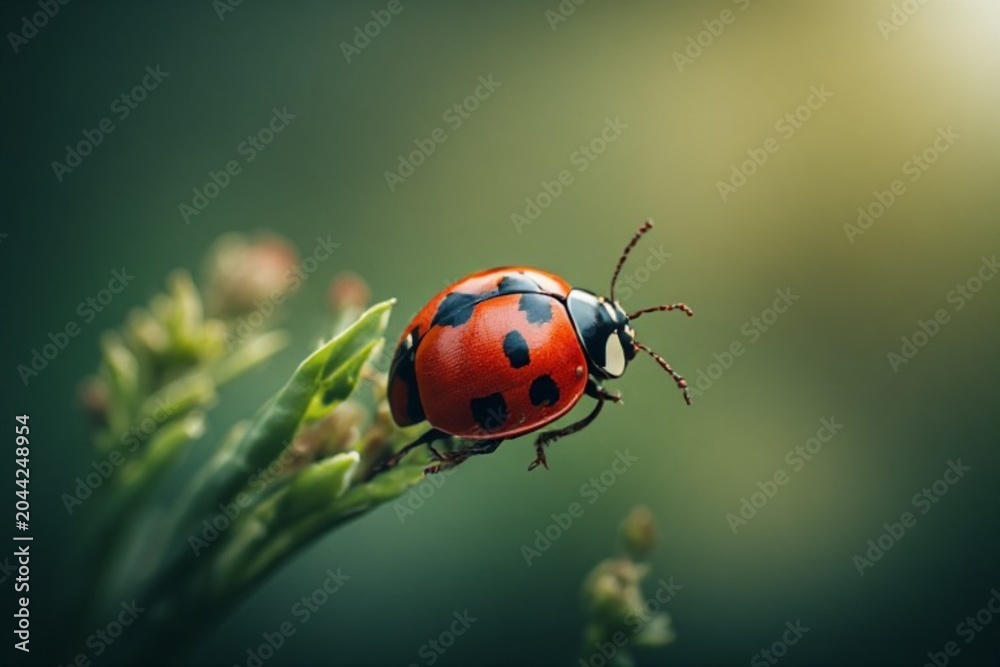 Fototapeta premium ladybug on a leaf