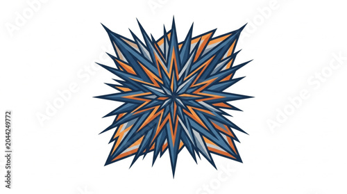Bilde på lerret Abstract geometric starburst explosion pattern.