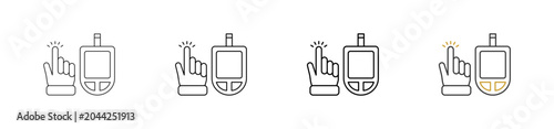 Tableau sur toile Blood Testing icon set outline style with various size