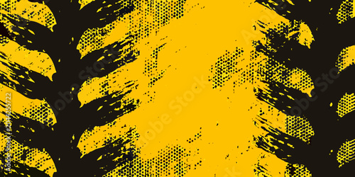 Photos Grunge Brushstroke Background Yellow And Black Vector Illustration