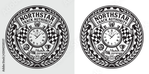 Canvastavla Northstar Track Authority Motorsports Chronograph Emblem